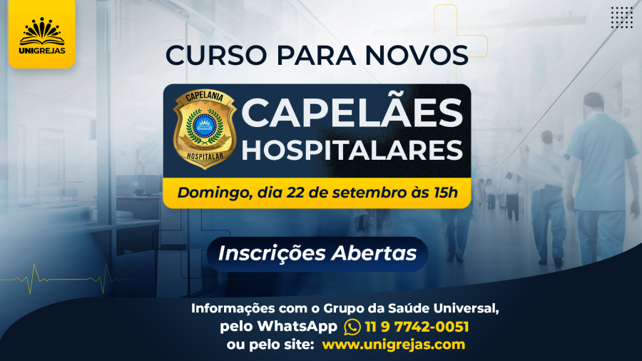Curso de Formação para Novos Capelães Hospitalares – Inscrições Abertas